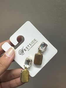 Sparkling Gemstone Drop Earrings