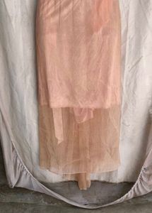 I. Peach Tiered Flowy Skirt