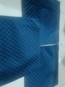 Blue Quilted cushion cover