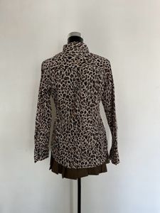 Leopard Print Button-Up Shirt
