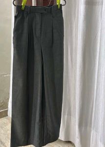 H&M Classic Grey Wide-Leg Trousers