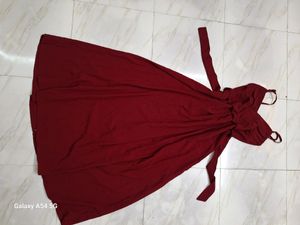Elegant Red Full-Length One Piece