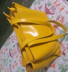Tote Leather Printed Handbag👜