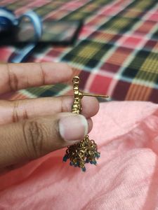 Blue Jhumka Earrings