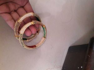 Gold-Tone Embellished Bangle Set