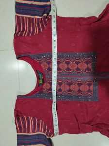 Elegant Red Ethnic Kurta Set with Dupatta