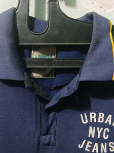 Urban NYC Jeans Blue Polo Shirt
