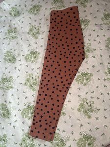 Brown Polka Dot Leggings