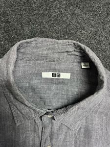 Men's Casual Grey Linen Shirt