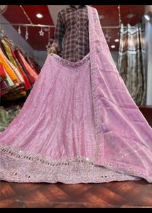Stunning Pink Sequined Lehenga Choli
