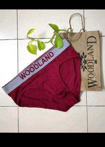 Men's Red Briefs with White Waistband