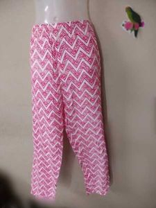 Pink Chevron Print Palazzos