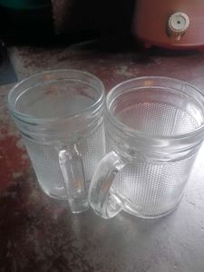 Combo 2 Glass Mug With Handle