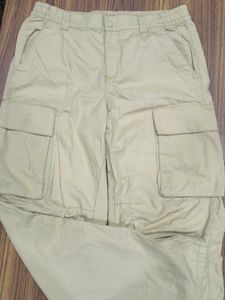 H&amp;M unisex baggy cargo gold pa