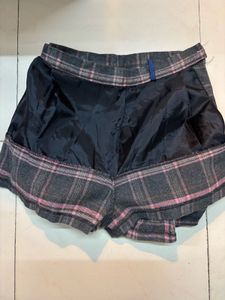 Korean style Plaid Mini Skirt