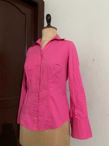 Vibrant Pink Button-Up Shirt