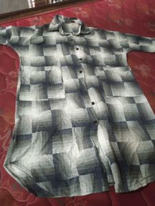 Patterned Button-Down Shirt