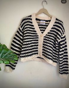 Cozy Striped Knit Cardigan