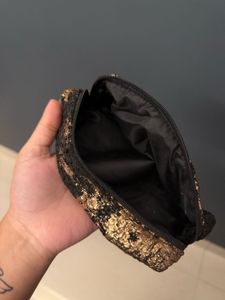 ORIGINAL MAC - Sparkly Gold &amp; Black Pouch