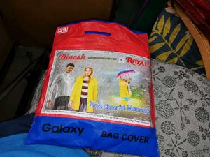 Blue &amp; Red Hooded Raincoat