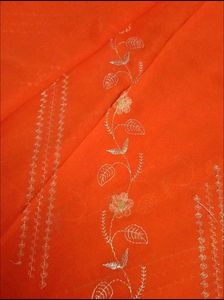 Vibrant Orange Embroidered sarees