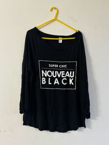 Black 'Super Chic' Tee
