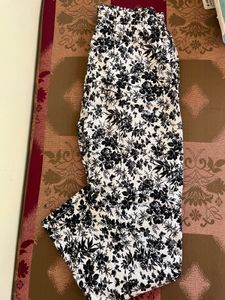 Chic Black & White Floral Palazzos