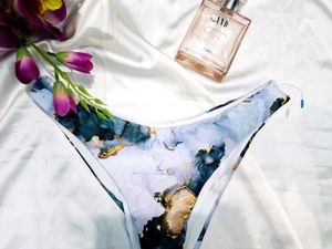 🇳🇿💫🎀Stylish Marble Print Bikini Bottom