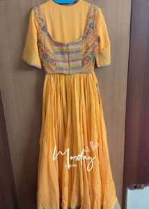 Vibrant Yellow Anarkali Set