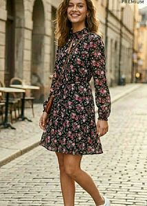 🌸Floral Print Long Sleeve Dress