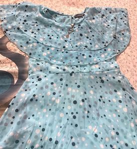 Cute Blue Polka Dot Dress