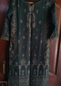 Green Embroidered Kurta Set with Dupatta