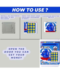 Secret Lock Piggy Bank (Doraemon)