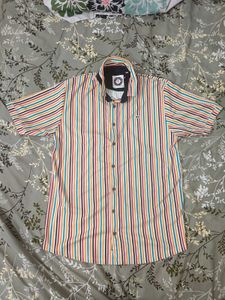 Striped Short Sleeve Shirt Size(XL)