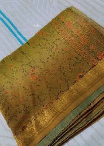 Elegant Green Paisley Saree