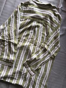 Striped Button-Down Casual Shirt