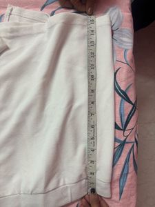 White Asymmetrical Mini Skort