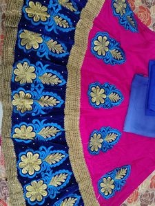 Beautiful Pink and Blue Anarkali Suit