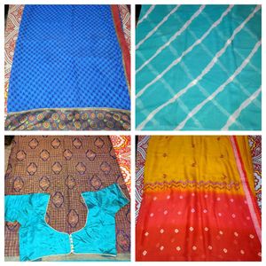 New And Used Pure GEORGETTE COMBO SAREES