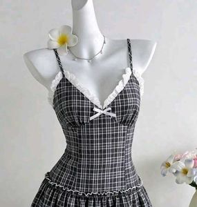 y2k Cute Plaid Mini Dress