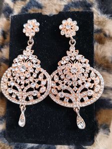 Elegant Rose Gold Dangle Earrings