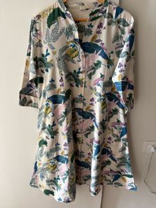 Floral Print Cotton Dress/Kurta