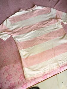 Pink &amp; White Striped T-Shirt