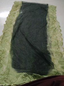 Green Embellished Net Dupatta