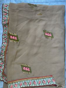 Elegant Embroidered Ethnic Fabric