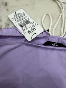 Shein Cute Lilac Ruffled Tube Top