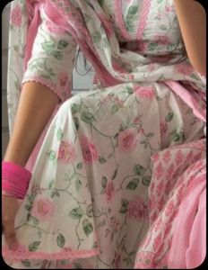 Floral Print Kurta with Dupatta