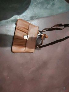 ESMODA Tan Faux Leather Clutch Bag