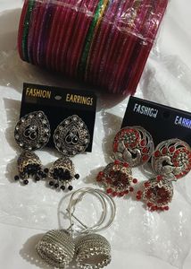 Combo Jhumki Or Bangles
