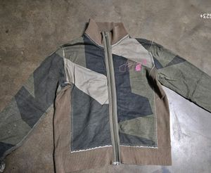 Unique Geometric Zip-Up Jacket